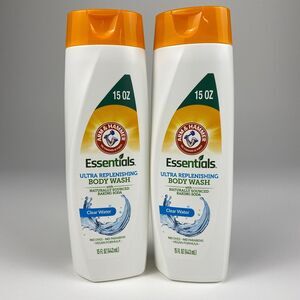 Arm & Hammer Essentials Clear Water Scent Body Wash Ultra Replenishing Set of 2
